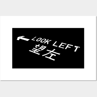 Look Left Street Sign with Arrow Posters and Art